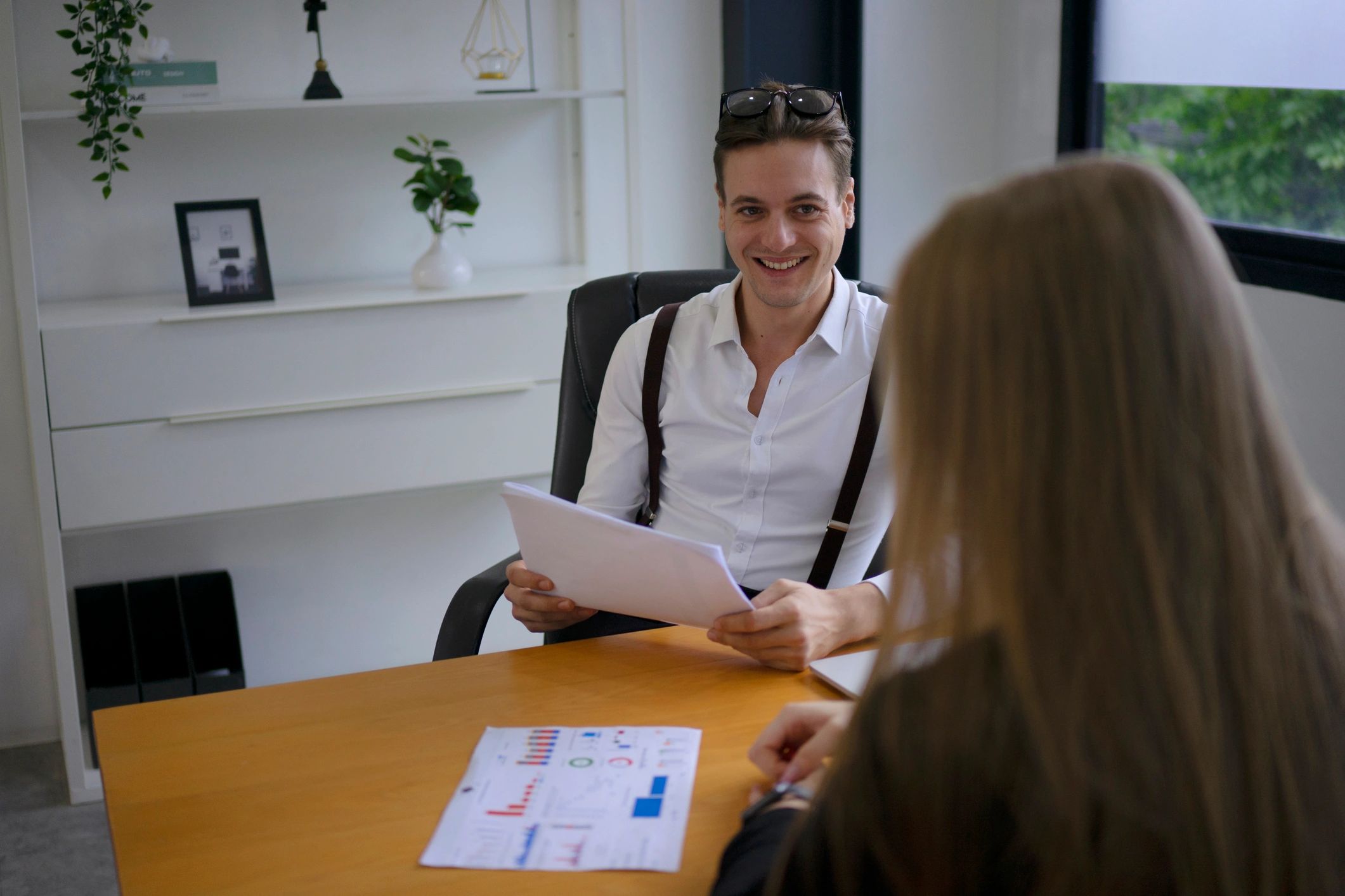 Professionals collaborating in an office